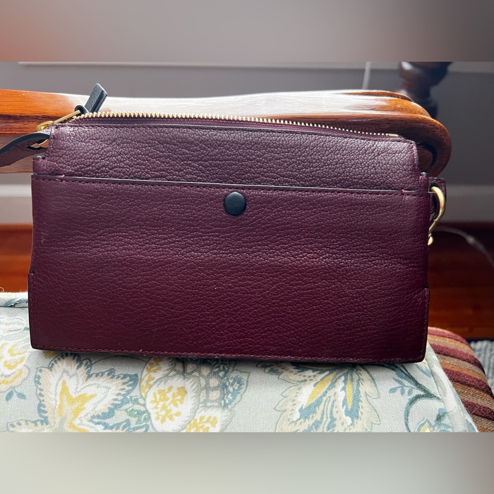 AllSaints Marry Leather Pochette in Burnt Sienna Red. Gently USED